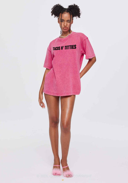 Tacos And Txtties Y2K Shirts Washed Tee Cherrykitten