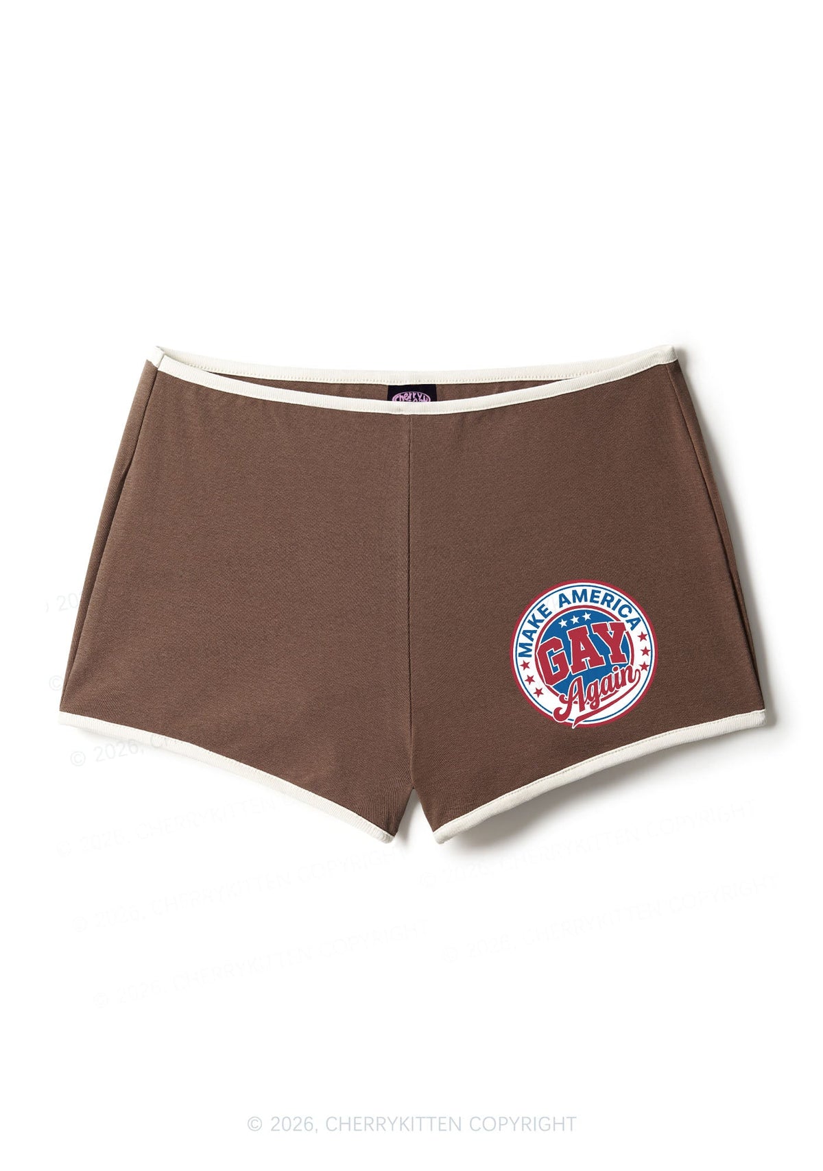 Make America Gay Again Pride Y2K Booty Shorts Cherrykitten