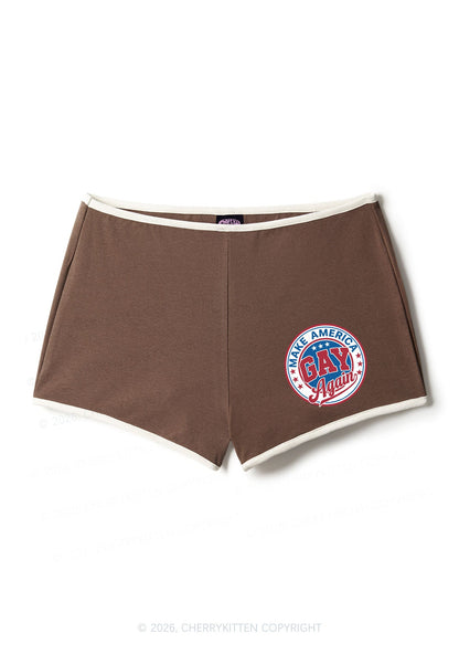 Make America Gay Again Pride Y2K Booty Shorts Cherrykitten