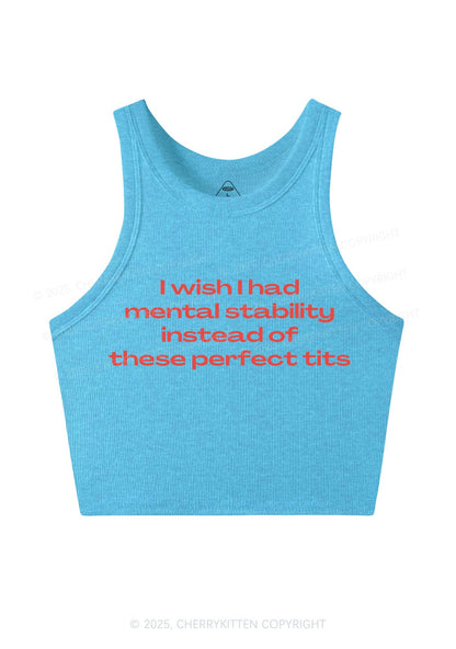 Mental Stability Y2K Crop Tank Top Cherrykitten