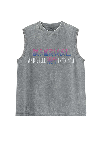 Bisexual And Still Not Into You Pride Y2K Washed Muscle Tank Cherrykitten