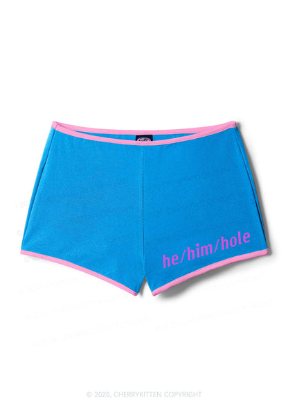 He Him Hole Pride Y2K Booty Shorts Cherrykitten