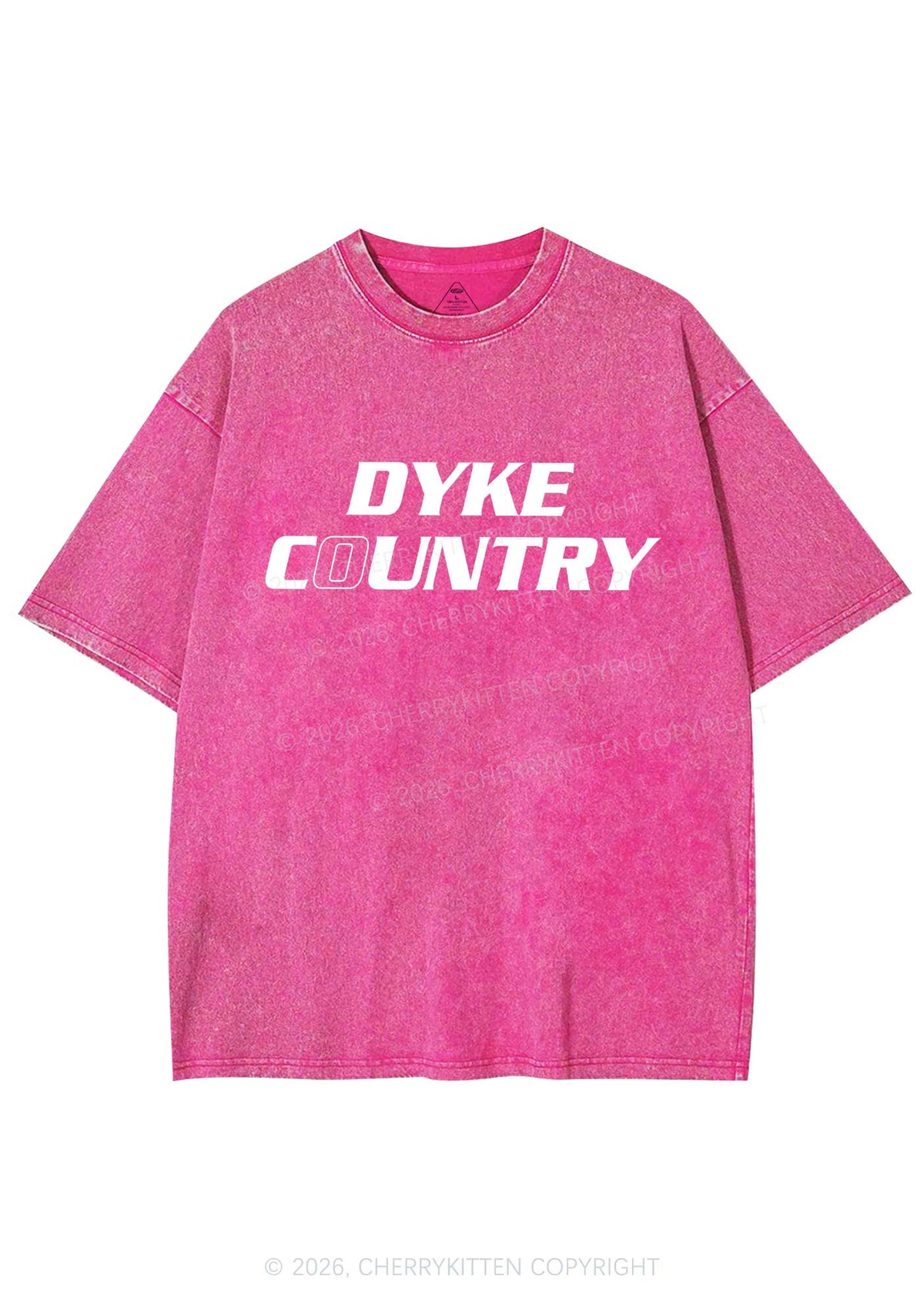 Dyke Country Pride Y2K Shirts Washed Tee Cherrykitten