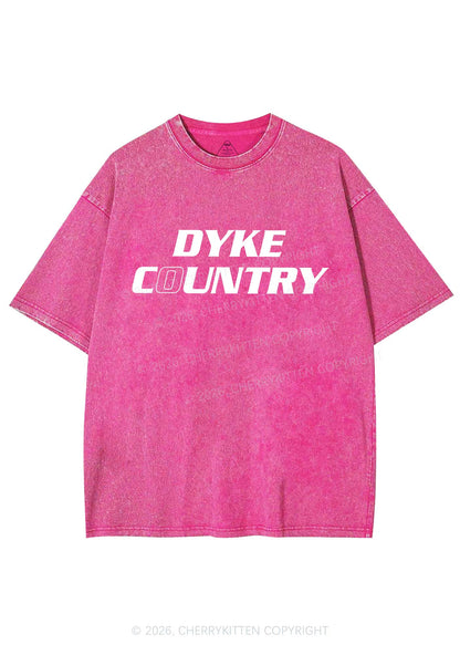 Dyke Country Pride Y2K Shirts Washed Tee Cherrykitten