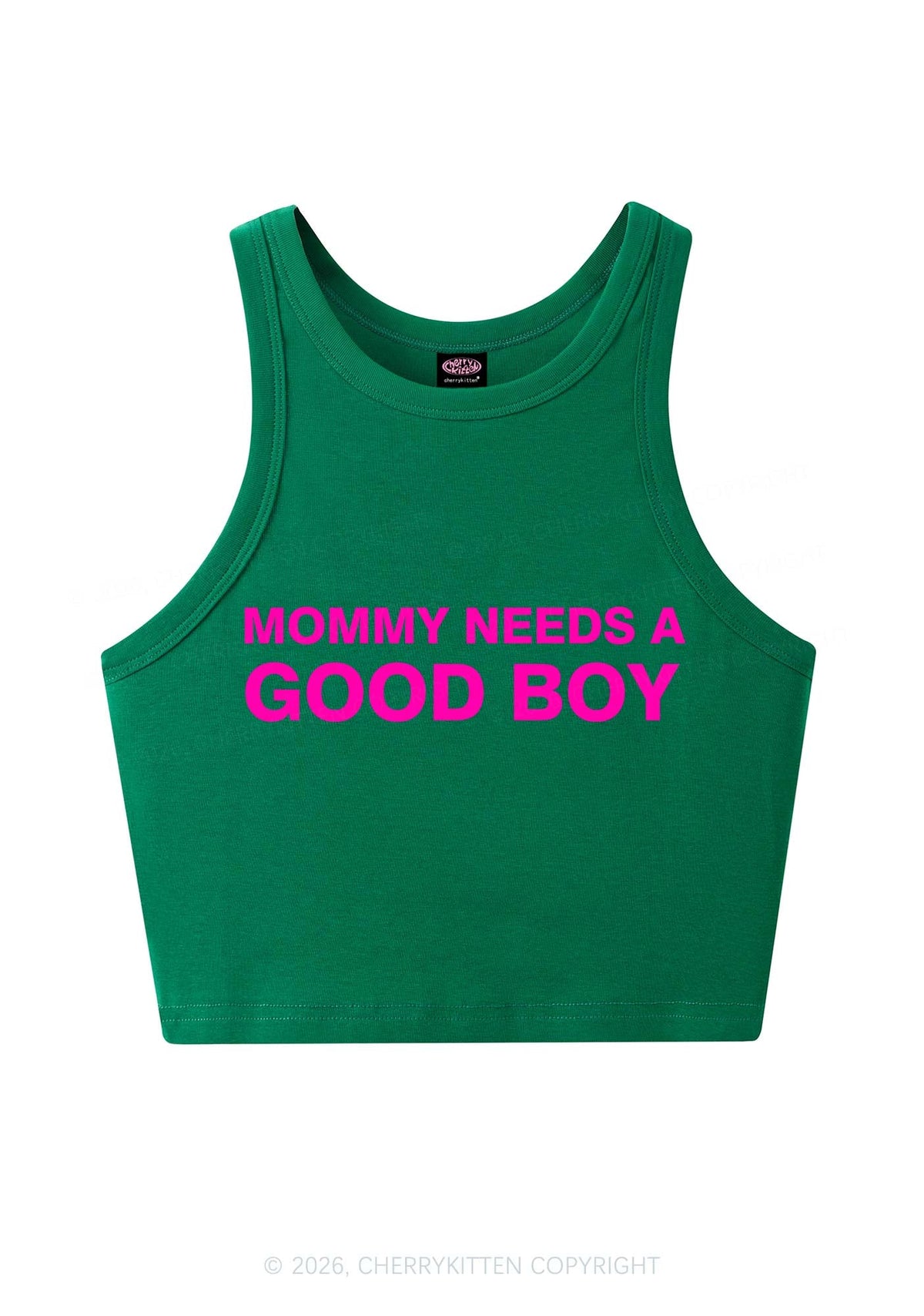 Mommy Needs A Good Boy Y2K Crop Tank Top Cherrykitten