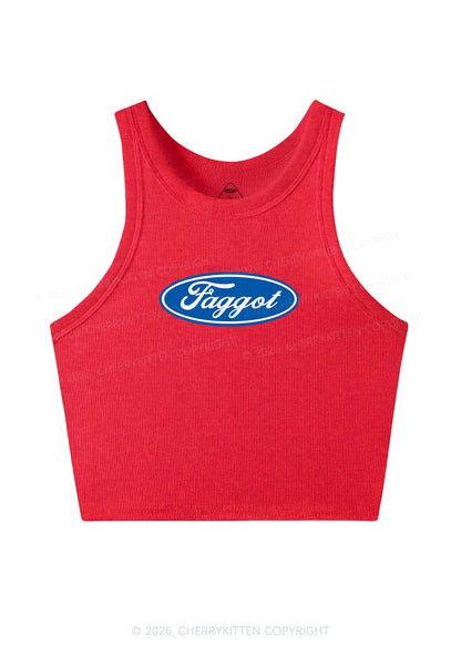 Faggot Pride Y2K Crop Tank Top Cherrykitten