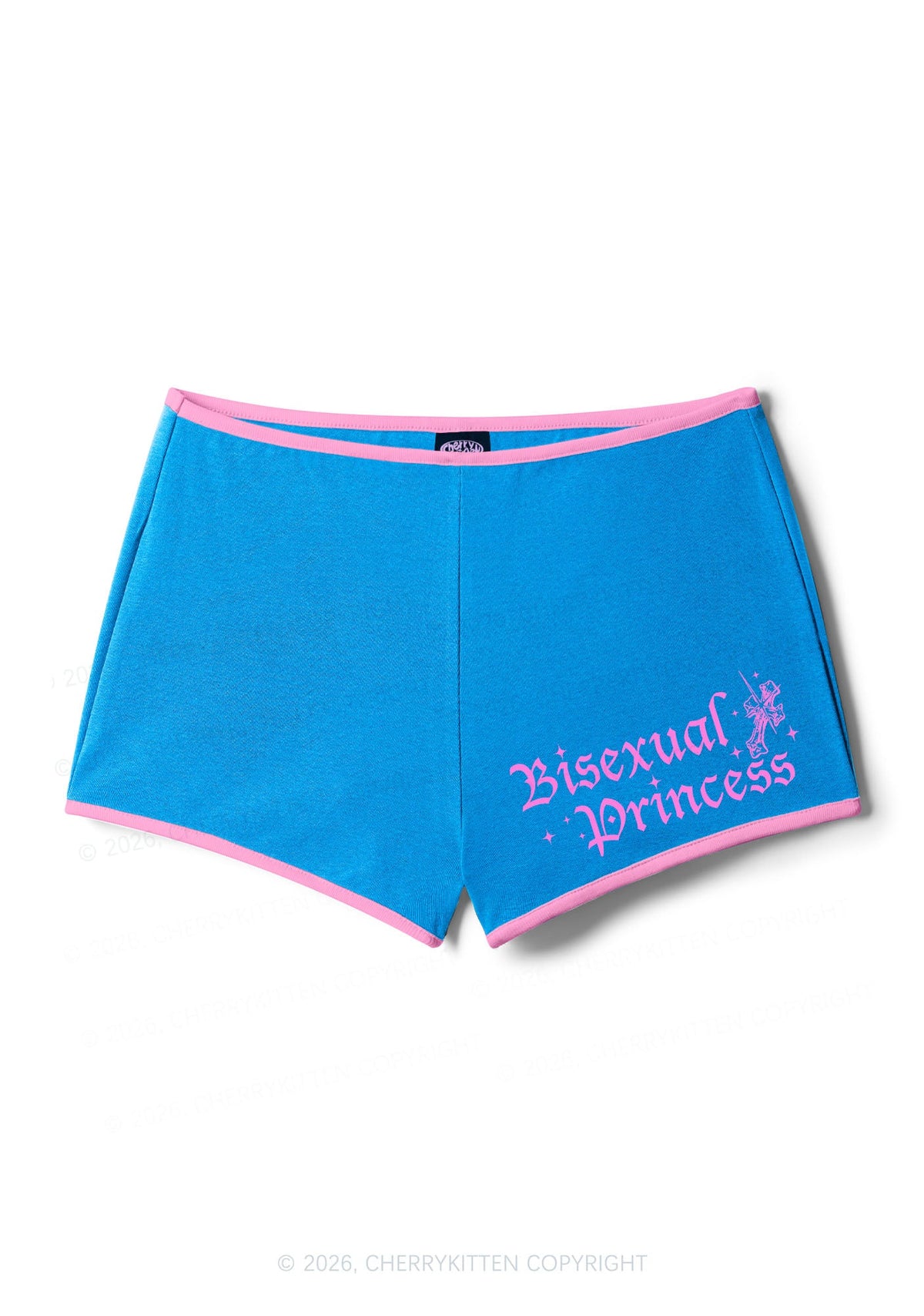 Bisexual Princess Pride Y2K Booty Shorts Cherrykitten