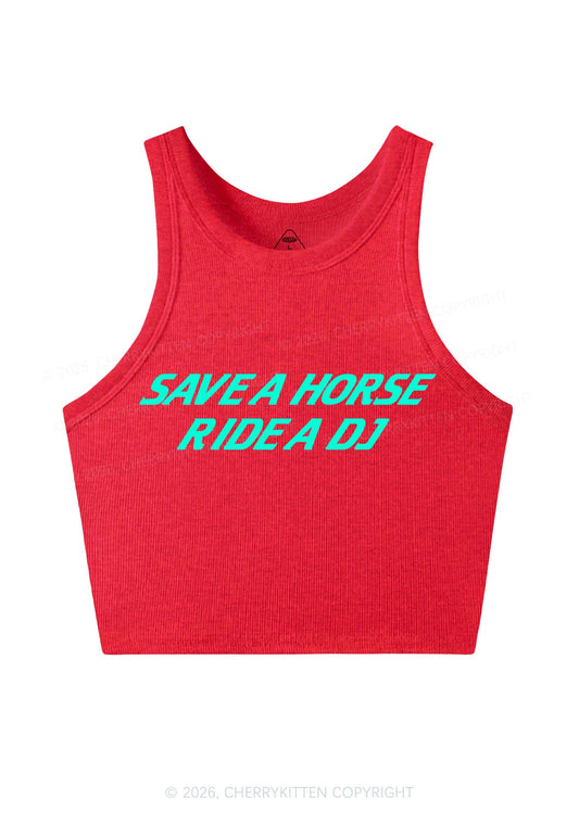 Ride A DJ Y2K Crop Tank Top Cherrykitten