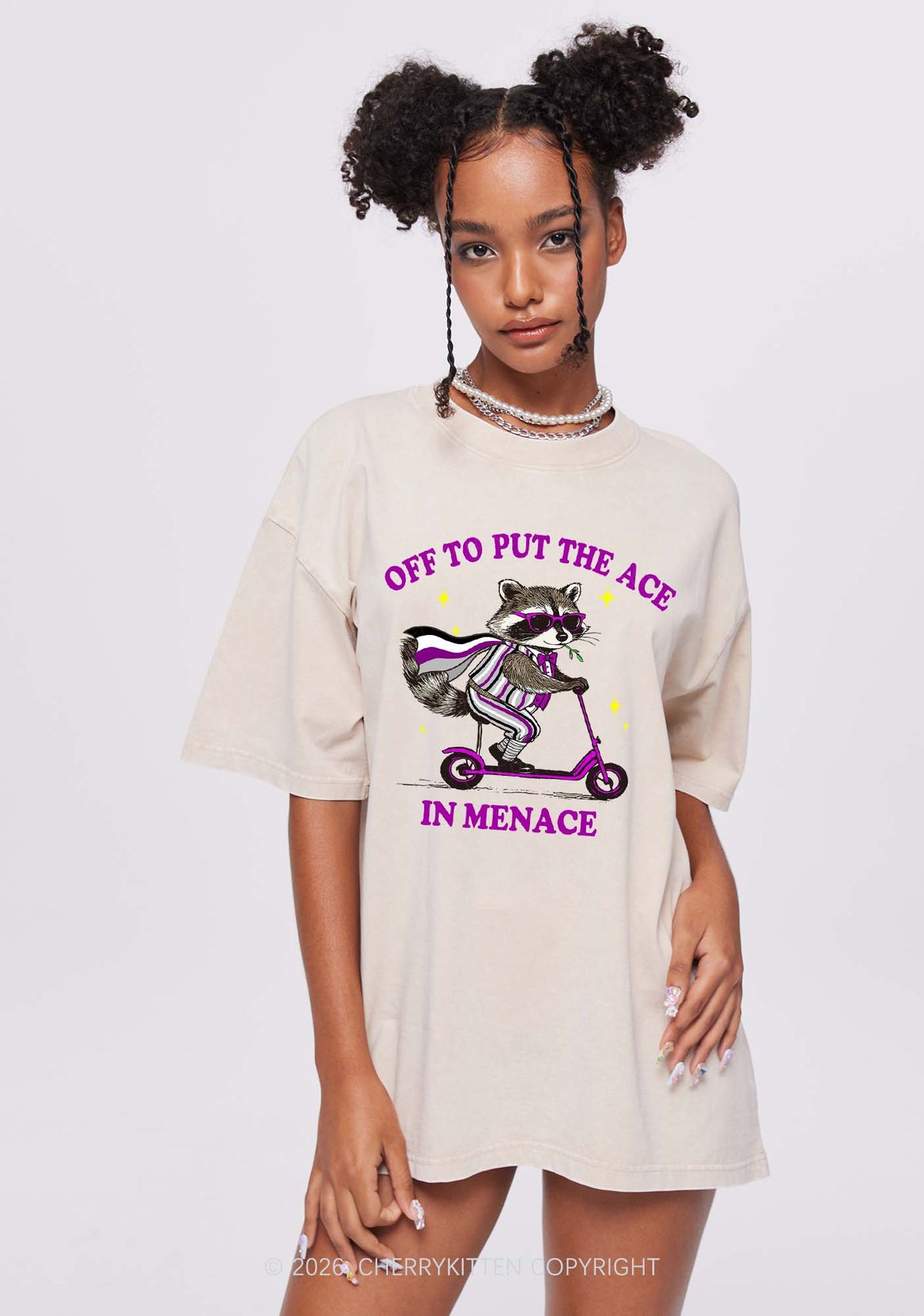 Put The Ace In Menace Pride Y2K Shirts Washed Tee Cherrykitten