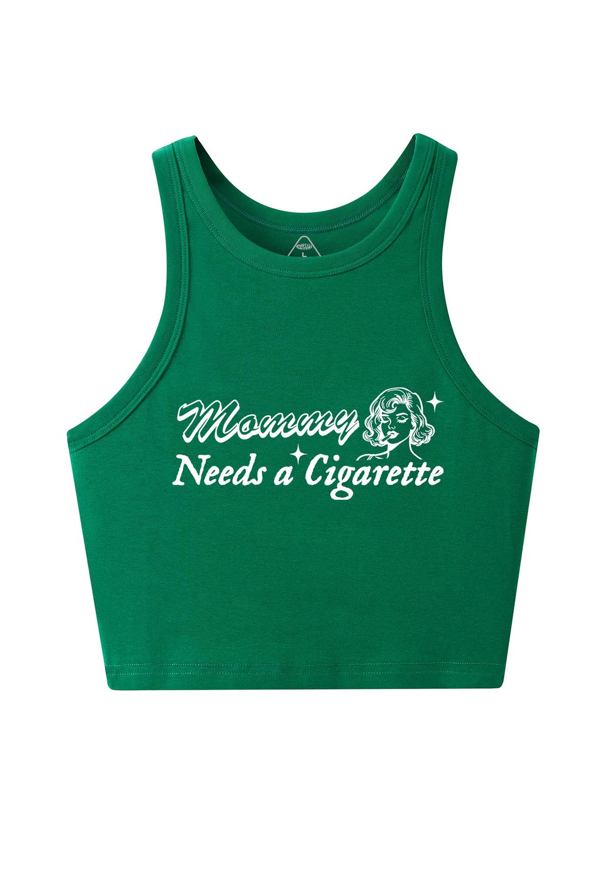 Mommy Needs Cigarette Y2K Crop Tank Top Cherrykitten