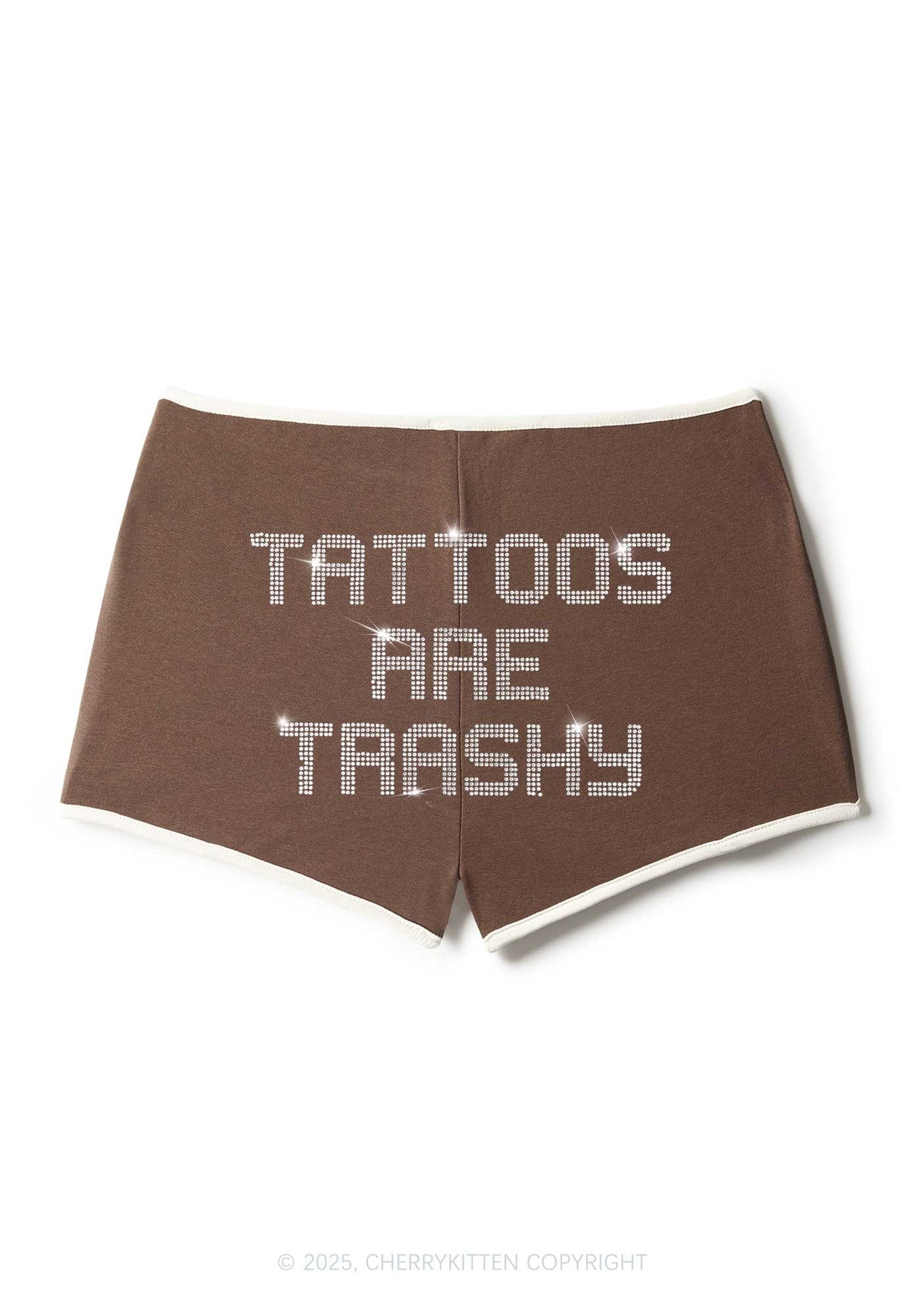 Rhinestone Tattoos Are Trashy Y2K Booty Shorts Cherrykitten