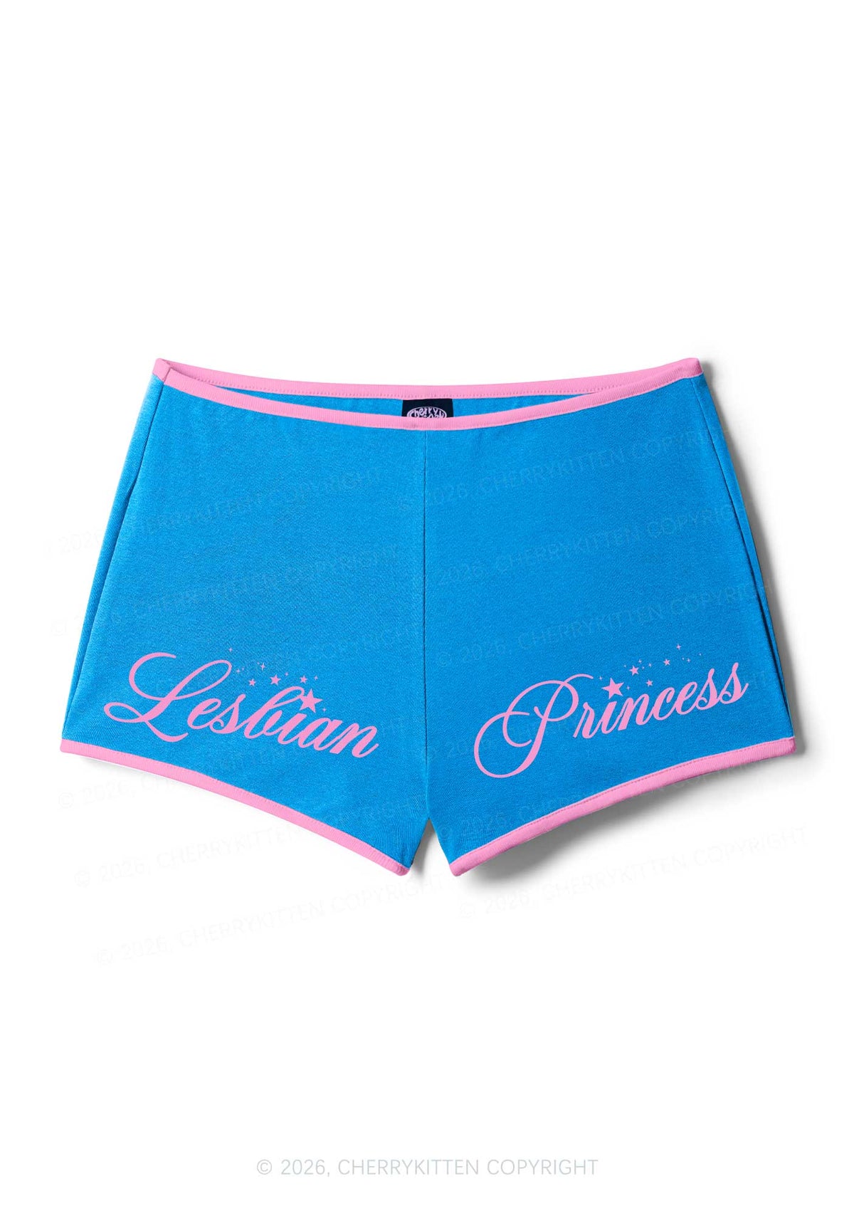 Lesbian Princess Pride Y2K Booty Shorts Cherrykitten