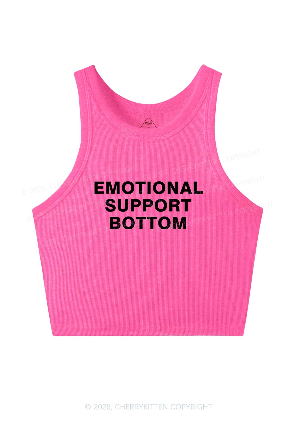 Emotional Support Bottom Pride Y2K Crop Tank Top Cherrykitten