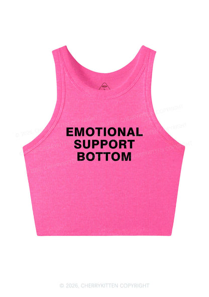 Emotional Support Bottom Pride Y2K Crop Tank Top Cherrykitten