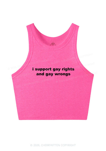 Support Gay Rights Y2K Crop Tank Top Cherrykitten