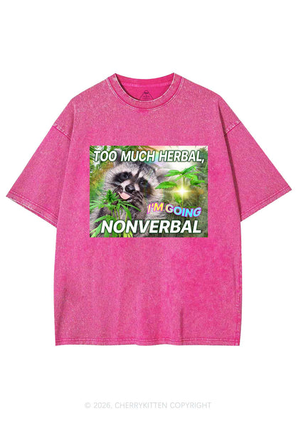 Im Going Nonverbal Y2K Shirts Washed Tee Cherrykitten