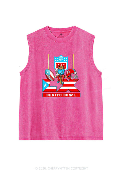 Pink Frog Y2K Washed Muscle Tank Cherrykitten