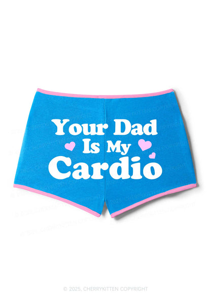 Your Dad Is My Cardio Y2K Booty Shorts Cherrykitten