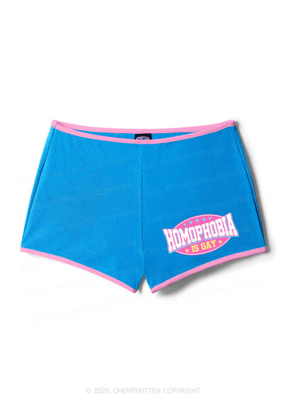 Homophobia Is Gay Pride Y2K Booty Shorts Cherrykitten