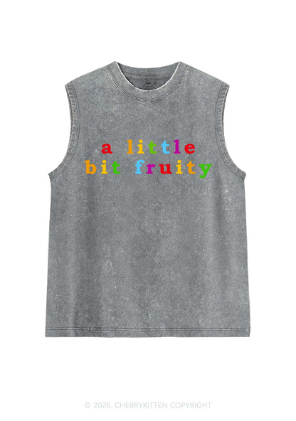 A Little Bit Fruity Y2K Washed Muscle Tank Cherrykitten