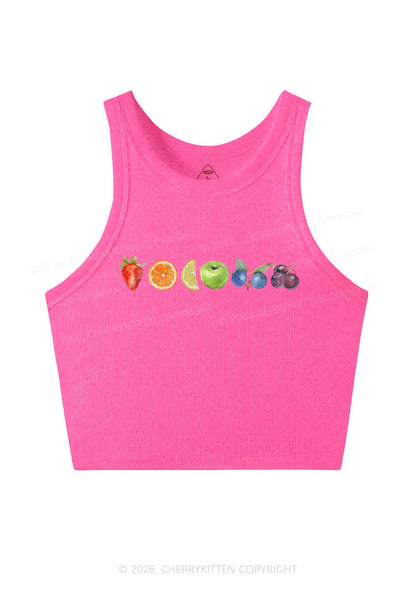 Six Fruity Y2K Crop Tank Top Cherrykitten