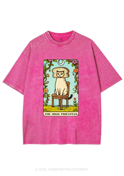 Breadhead Cat Y2K Shirts Washed Tee Cherrykitten