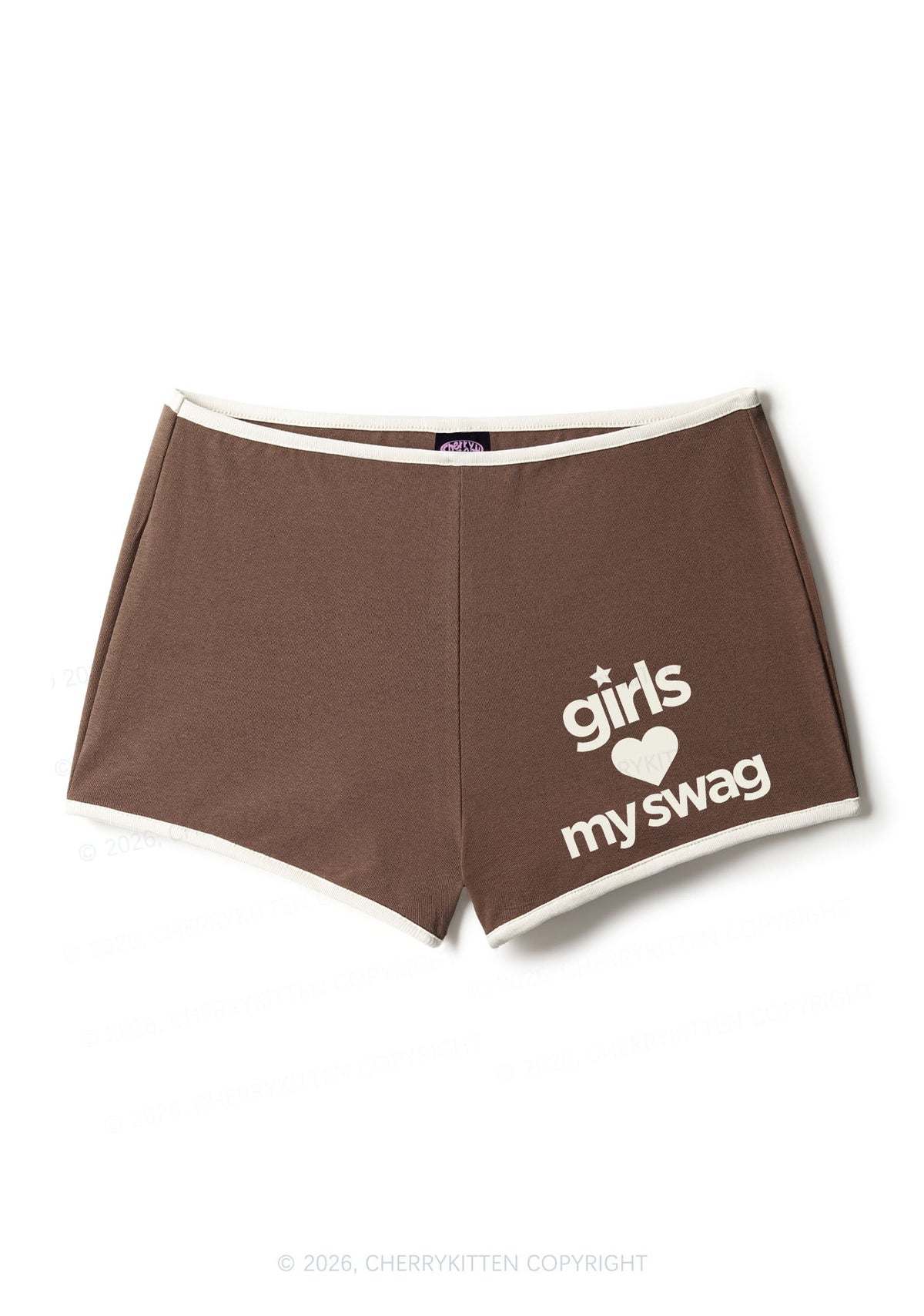 Girls Love My Swag Pride Y2K Booty Shorts Cherrykitten