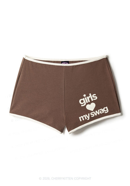 Girls Love My Swag Pride Y2K Booty Shorts Cherrykitten