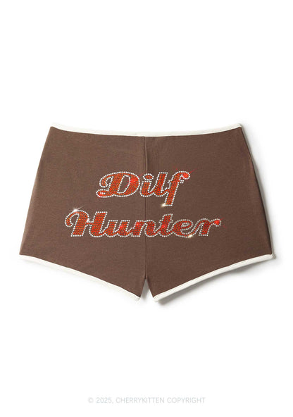 Rhinestone Green Hunter Y2K Booty Shorts Cherrykitten