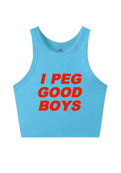 I Peg Good Boys Y2K Crop Tank Top Cherrykitten