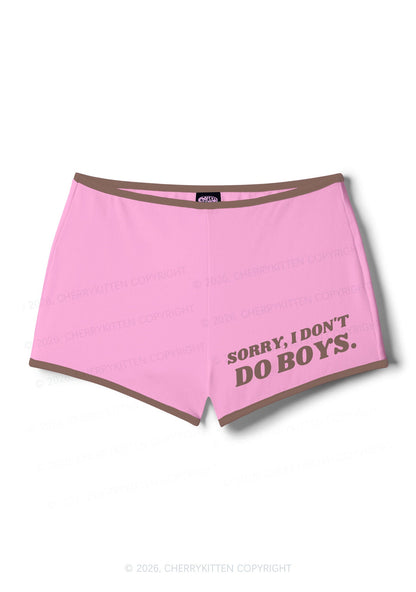 Sorry I Dont Do Boys Pride Y2K Booty Shorts Cherrykitten