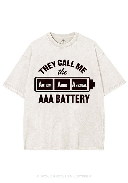 They Call Me AAA Battery Pride Y2K Shirts Washed Tee Cherrykitten