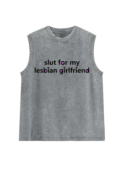 Slxt For My Lesbian Girlfriend Pride Y2K Washed Muscle Tank Cherrykitten