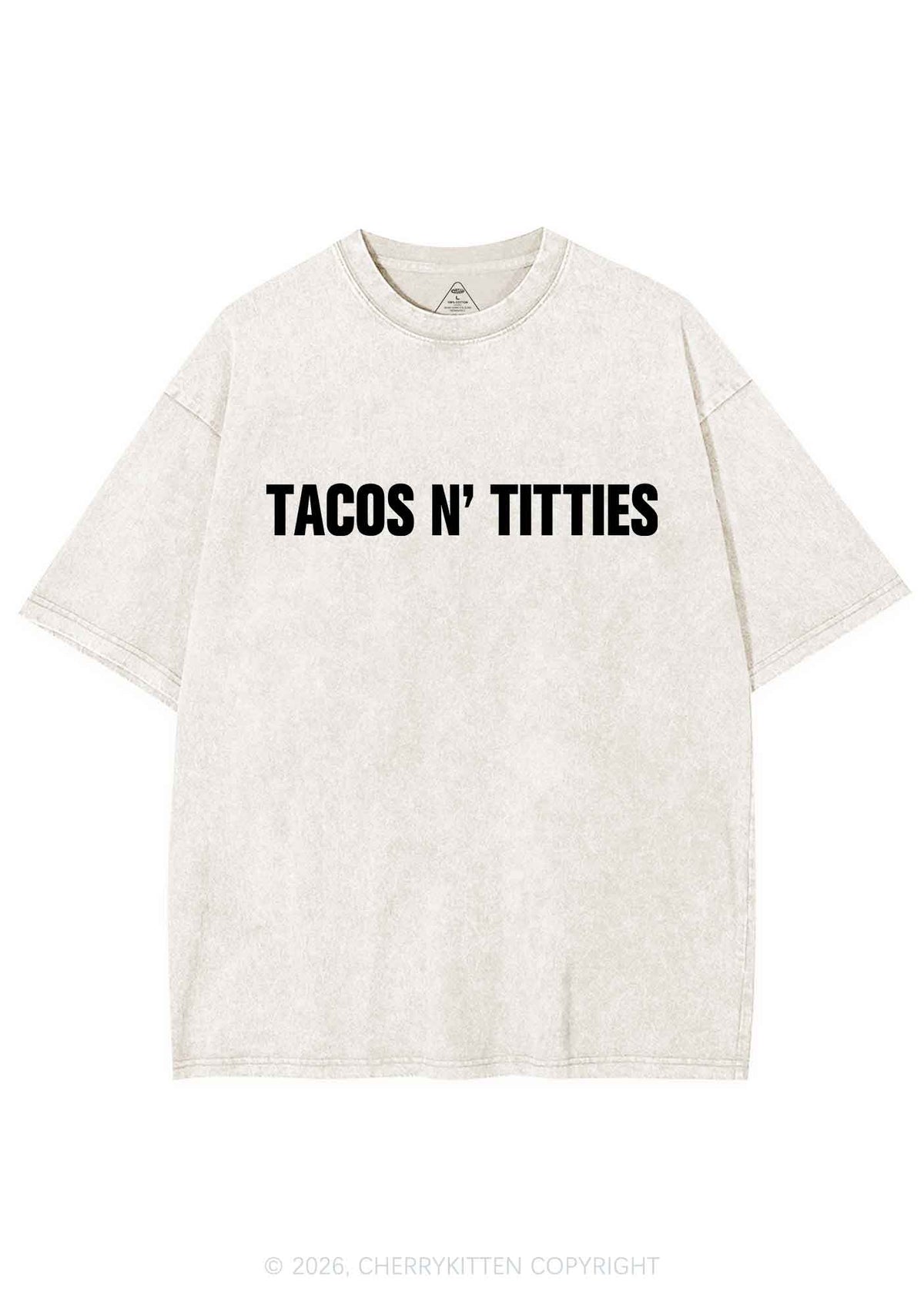 Tacos And Txtties Y2K Shirts Washed Tee Cherrykitten