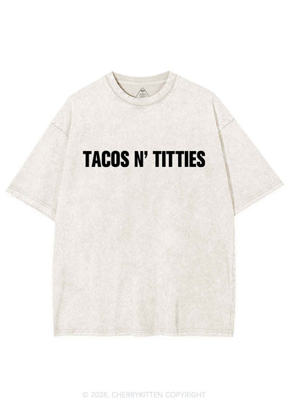 Tacos And Txtties Y2K Shirts Washed Tee Cherrykitten