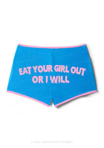 Eat Your Girl Out Y2K Booty Shorts Cherrykitten