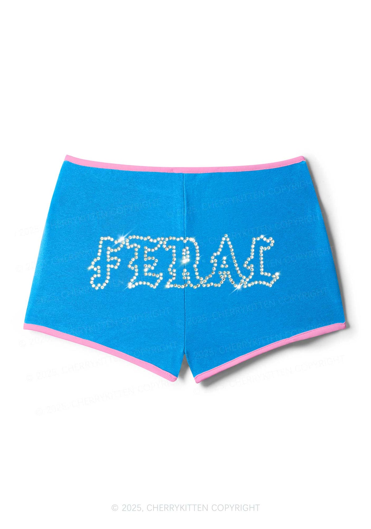 Rhinestone Feral Y2K Booty Shorts Cherrykitten