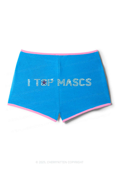 Rhinestone I Top Mascs Pride Y2K Booty Shorts Cherrykitten