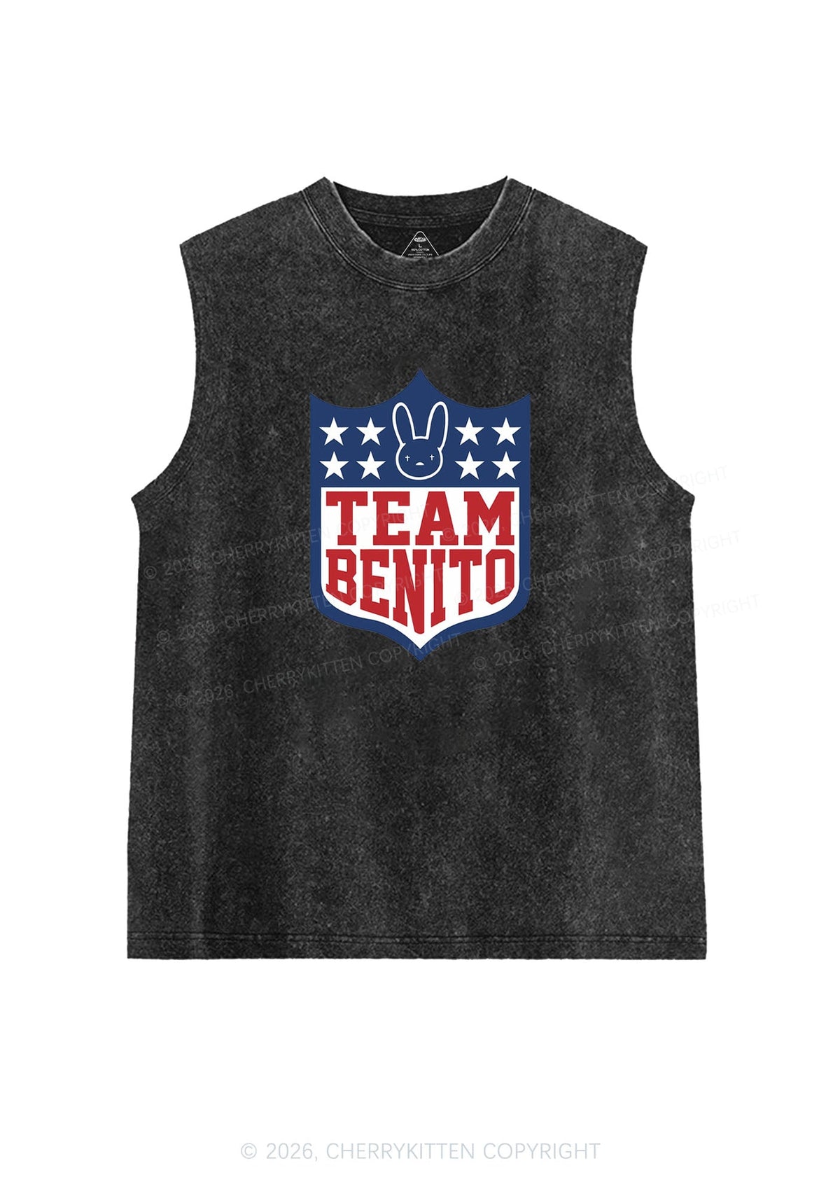 Team Bunny Y2K Washed Muscle Tank Cherrykitten