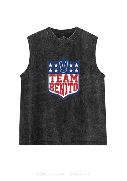 Team Bunny Y2K Washed Muscle Tank Cherrykitten
