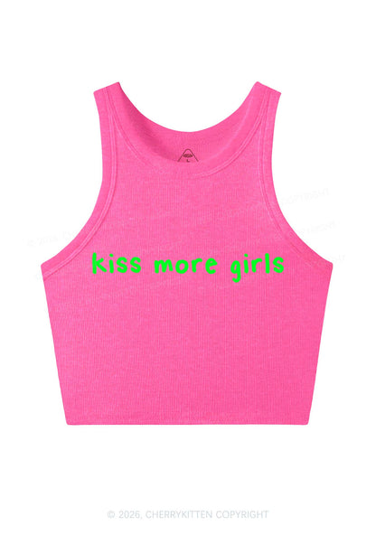 Kiss More Girls Y2K Crop Tank Top Cherrykitten