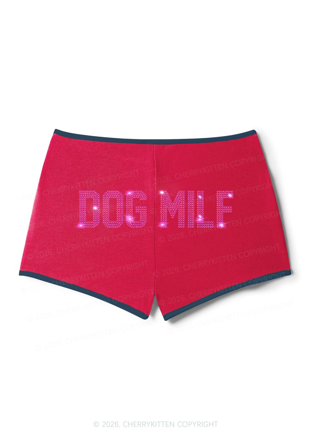 Rhinestone Dog Mxxf Y2K Booty Shorts Cherrykitten