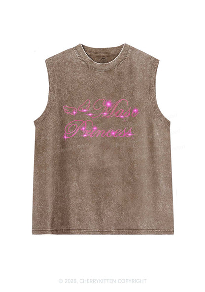 Rhinestone Masc Princess Pride Y2K Washed Muscle Tank Cherrykitten