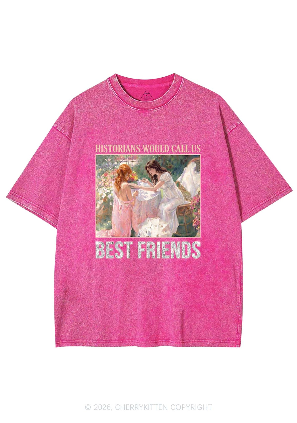 Historians Call Us Best Friends Pride Y2K Shirts Washed Tee Cherrykitten
