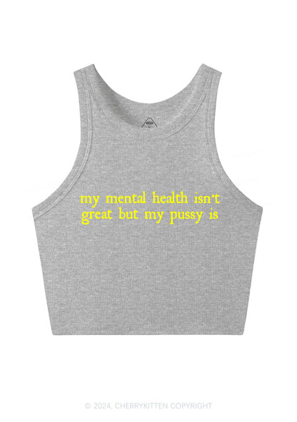 Great Mental Health Y2K Crop Tank Top Cherrykitten