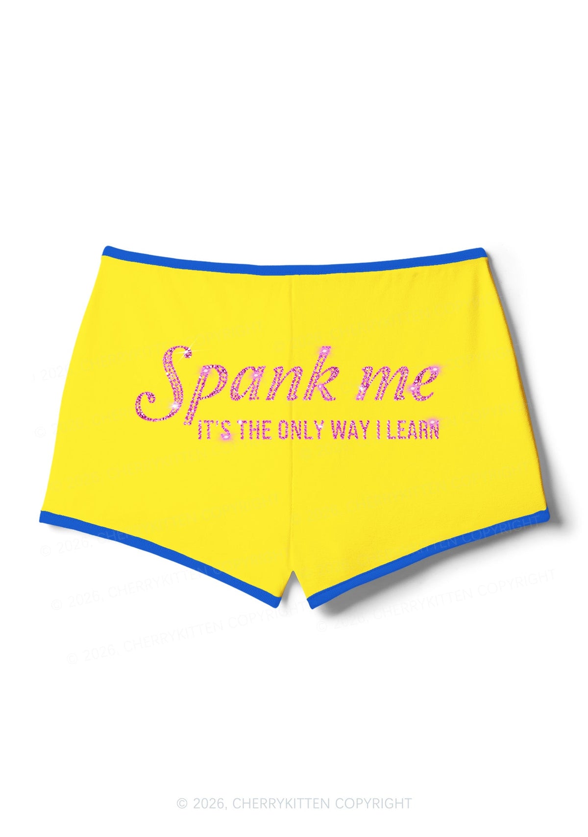 Rhinestone Spank Me Y2K Booty Shorts Cherrykitten