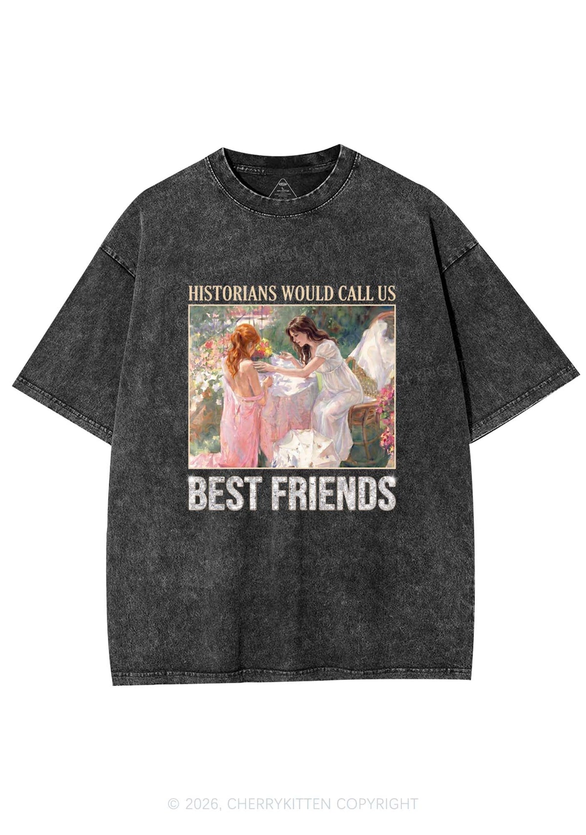 Historians Call Us Best Friends Pride Y2K Shirts Washed Tee Cherrykitten