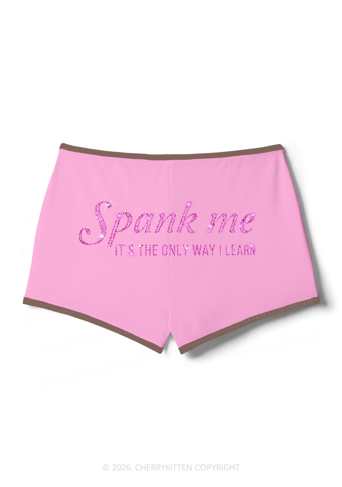 Rhinestone Spank Me Y2K Booty Shorts Cherrykitten