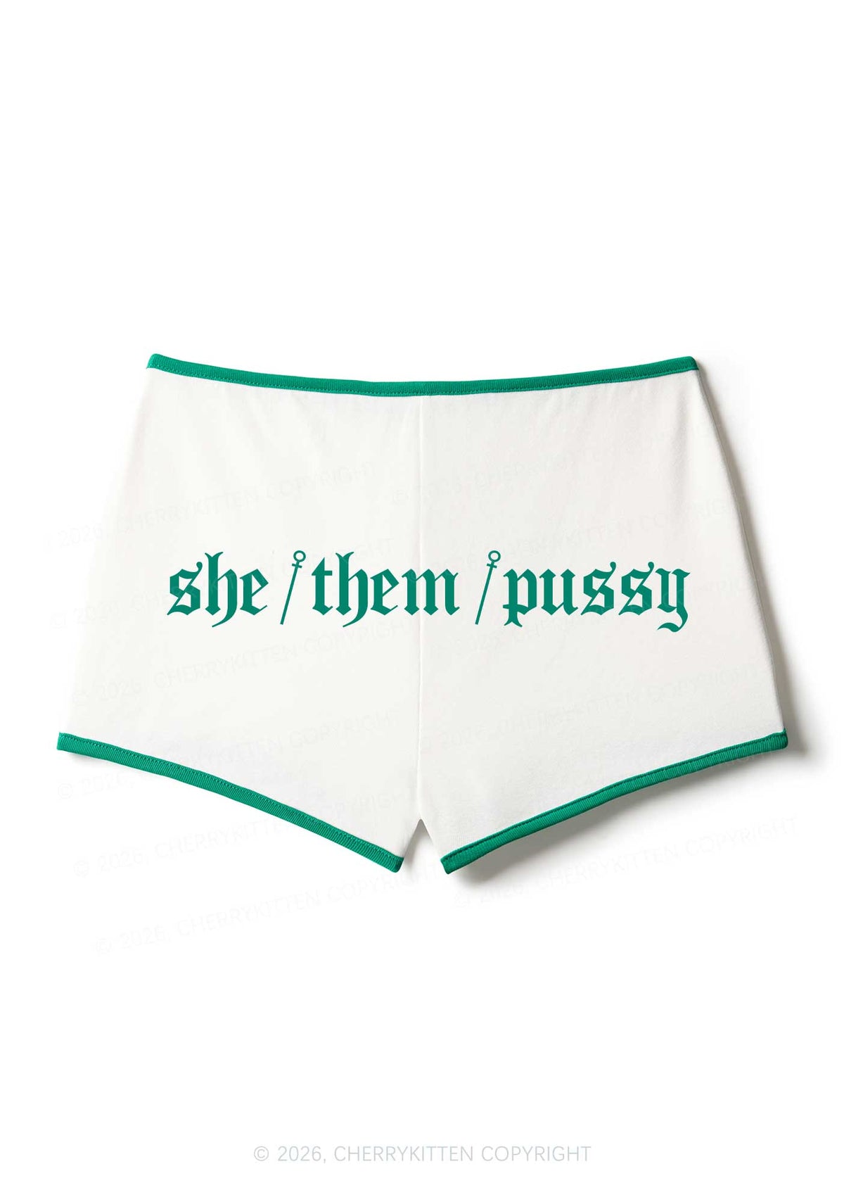 She Them Puxxy Pride Y2K Booty Shorts Cherrykitten