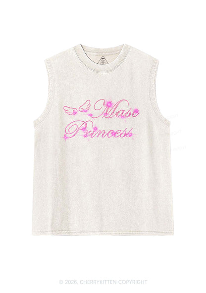 Rhinestone Masc Princess Pride Y2K Washed Muscle Tank Cherrykitten